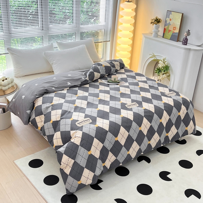 91家纺网 家纺一手货源 找家纺 依庭 2025春夏新款12868全棉纯棉印花卡通系列单被套 被套单件 浮云初梦