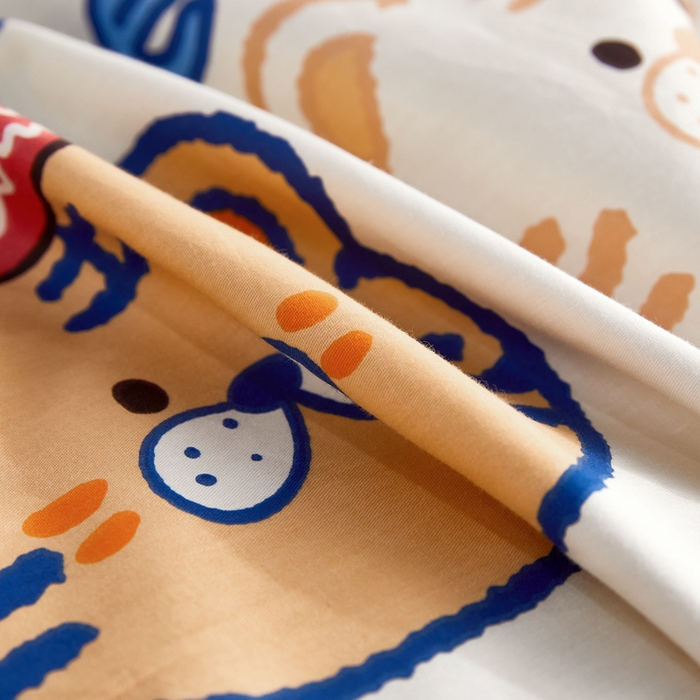 91家纺网 家纺一手货源 找家纺 依庭 2025春夏新款12868全棉纯棉印花卡通系列单被套 被套单件 浮云初梦