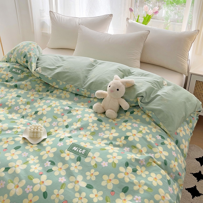 91家纺网 家纺一手货源 找家纺 依庭 2025春夏新款12868全棉纯棉印花卡通系列单被套 被套单件 浮云初梦