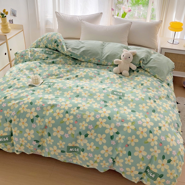 91家纺网 家纺一手货源 找家纺 依庭 2025春夏新款12868全棉纯棉印花卡通系列单被套 被套单件 浮云初梦