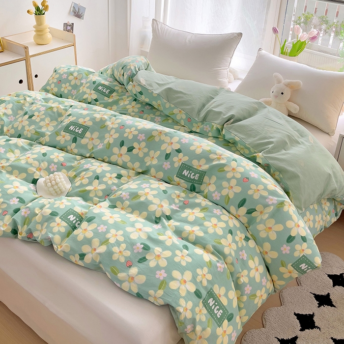 91家纺网 家纺一手货源 找家纺 依庭 2025春夏新款12868全棉纯棉印花卡通系列单被套 被套单件 浮云初梦