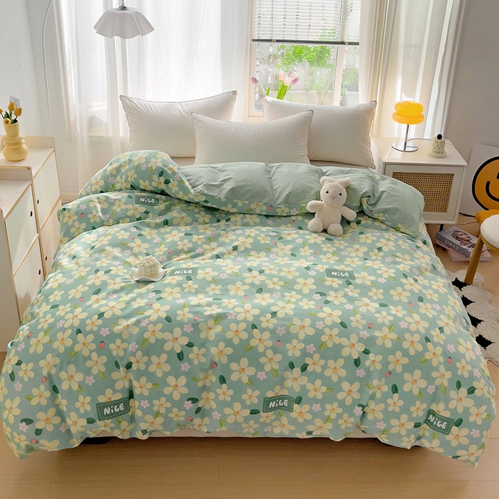 91家纺网 家纺一手货源 找家纺 依庭 2025春夏新款12868全棉纯棉印花卡通系列单被套 被套单件 浮云初梦