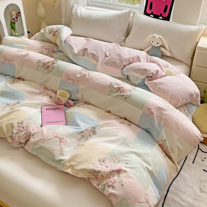 91家纺网 家纺一手货源 找家纺 依庭 2025春夏新款12868全棉纯棉印花卡通系列单被套 被套单件 浮云初梦