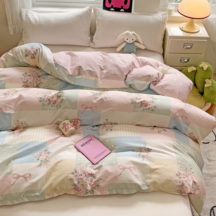 91家纺网 家纺一手货源 找家纺 依庭 2025春夏新款12868全棉纯棉印花卡通系列单被套 被套单件 浮云初梦