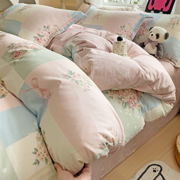 91家纺网 家纺一手货源 找家纺 依庭 2025春夏新款12868全棉纯棉印花卡通系列单被套 被套单件 浮云初梦