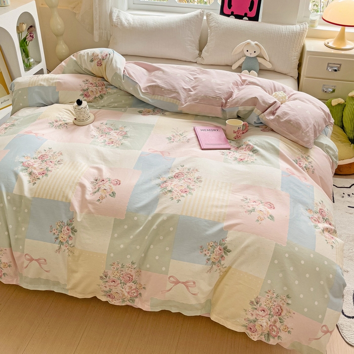 91家纺网 家纺一手货源 找家纺 依庭 2025春夏新款12868全棉纯棉印花卡通系列单被套 被套单件 浮云初梦