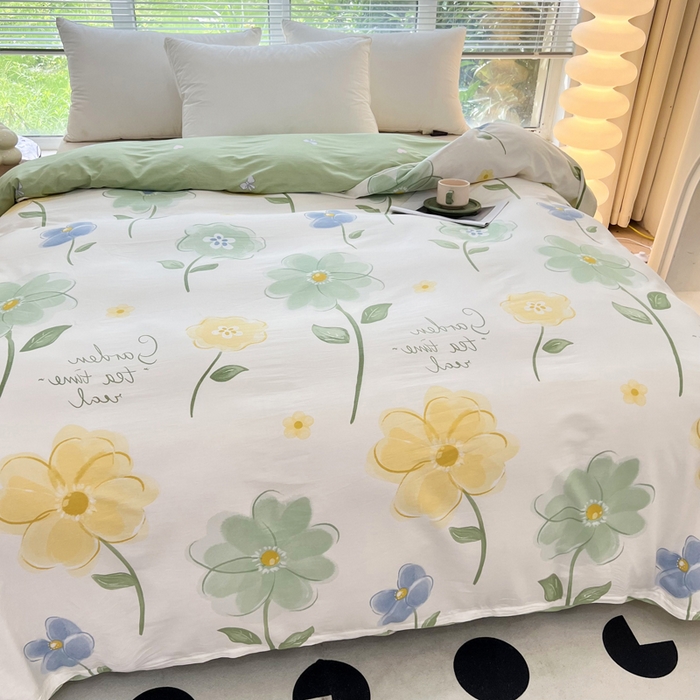 91家纺网 家纺一手货源 找家纺 依庭 2025春夏新款12868全棉纯棉印花卡通系列单被套 被套单件 浮云初梦