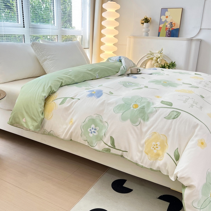 91家纺网 家纺一手货源 找家纺 依庭 2025春夏新款12868全棉纯棉印花卡通系列单被套 被套单件 浮云初梦