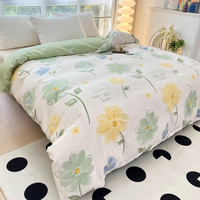 91家纺网 家纺一手货源 找家纺 依庭 2025春夏新款12868全棉纯棉印花卡通系列单被套 被套单件 浮云初梦