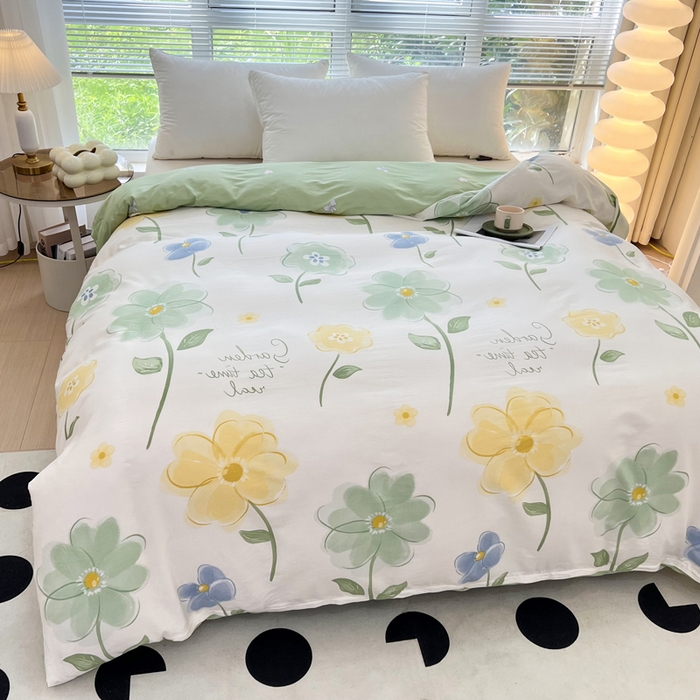 91家纺网 家纺一手货源 找家纺 依庭 2025春夏新款12868全棉纯棉印花卡通系列单被套 被套单件 浮云初梦