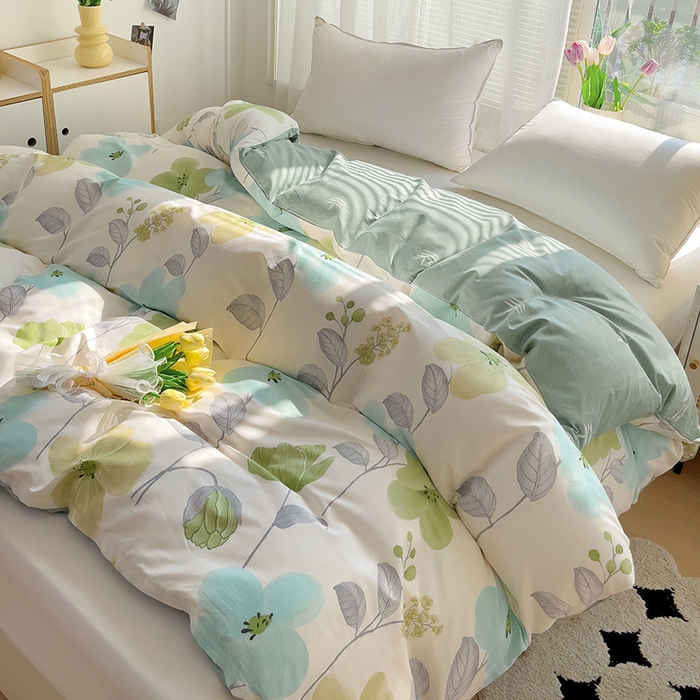 91家纺网 家纺一手货源 找家纺 依庭 2025春夏新款12868全棉纯棉印花卡通系列单被套 被套单件 浮云初梦