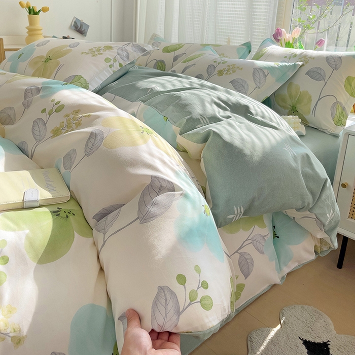 91家纺网 家纺一手货源 找家纺 依庭 2025春夏新款12868全棉纯棉印花卡通系列单被套 被套单件 浮云初梦