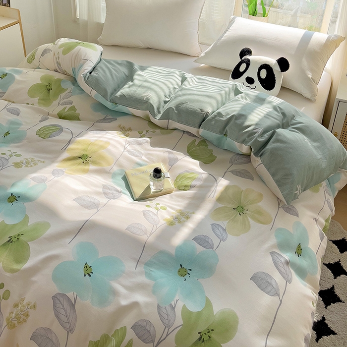 91家纺网 家纺一手货源 找家纺 依庭 2025春夏新款12868全棉纯棉印花卡通系列单被套 被套单件 浮云初梦