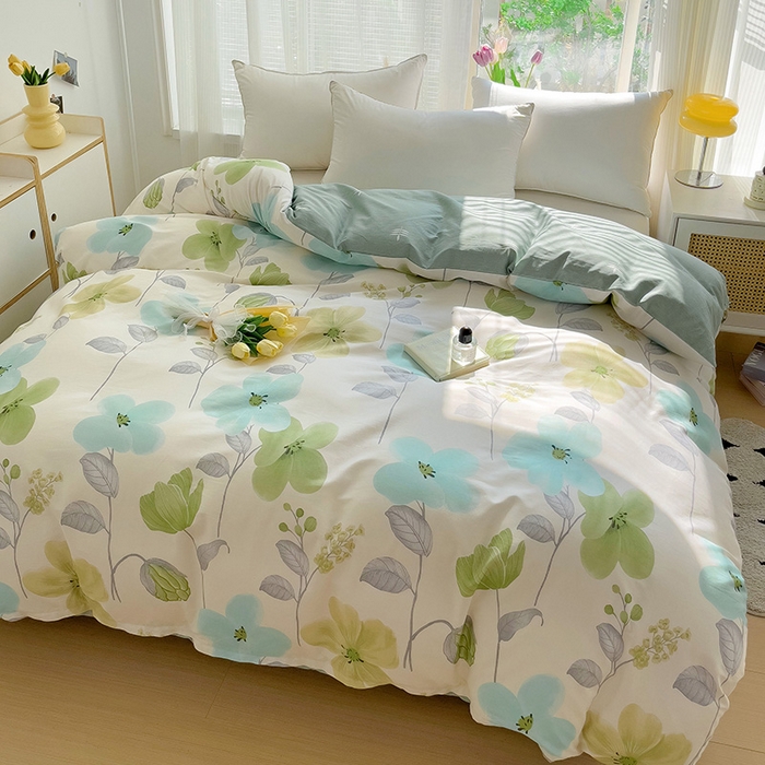 91家纺网 家纺一手货源 找家纺 依庭 2025春夏新款12868全棉纯棉印花卡通系列单被套 被套单件 浮云初梦