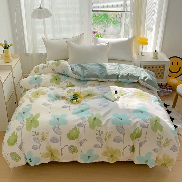 91家纺网 家纺一手货源 找家纺 依庭 2025春夏新款12868全棉纯棉印花卡通系列单被套 被套单件 浮云初梦