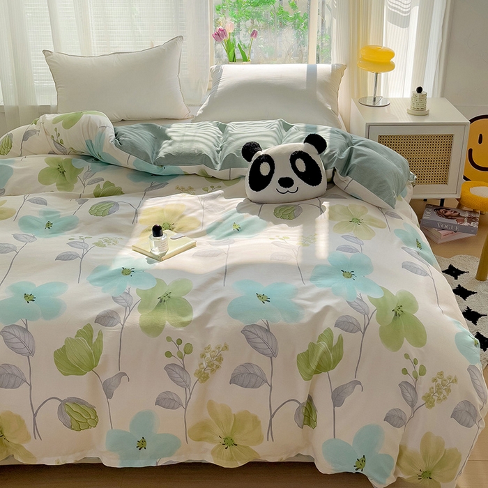 91家纺网 家纺一手货源 找家纺 依庭 2025春夏新款12868全棉纯棉印花卡通系列单被套 被套单件 浮云初梦