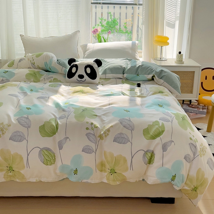 91家纺网 家纺一手货源 找家纺 依庭 2025春夏新款12868全棉纯棉印花卡通系列单被套 被套单件 浮云初梦