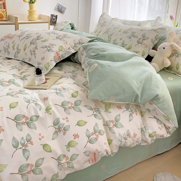 91家纺网 家纺一手货源 找家纺 依庭 2025春夏新款12868全棉纯棉印花卡通系列单被套 被套单件 浮云初梦