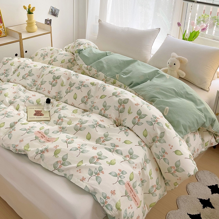 91家纺网 家纺一手货源 找家纺 依庭 2025春夏新款12868全棉纯棉印花卡通系列单被套 被套单件 浮云初梦