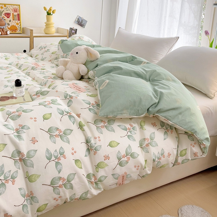 91家纺网 家纺一手货源 找家纺 依庭 2025春夏新款12868全棉纯棉印花卡通系列单被套 被套单件 浮云初梦