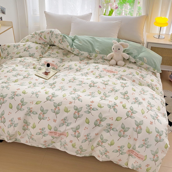 91家纺网 家纺一手货源 找家纺 依庭 2025春夏新款12868全棉纯棉印花卡通系列单被套 被套单件 浮云初梦