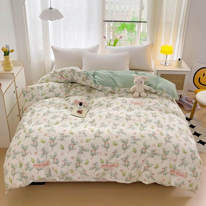 91家纺网 家纺一手货源 找家纺 依庭 2025春夏新款12868全棉纯棉印花卡通系列单被套 被套单件 浮云初梦