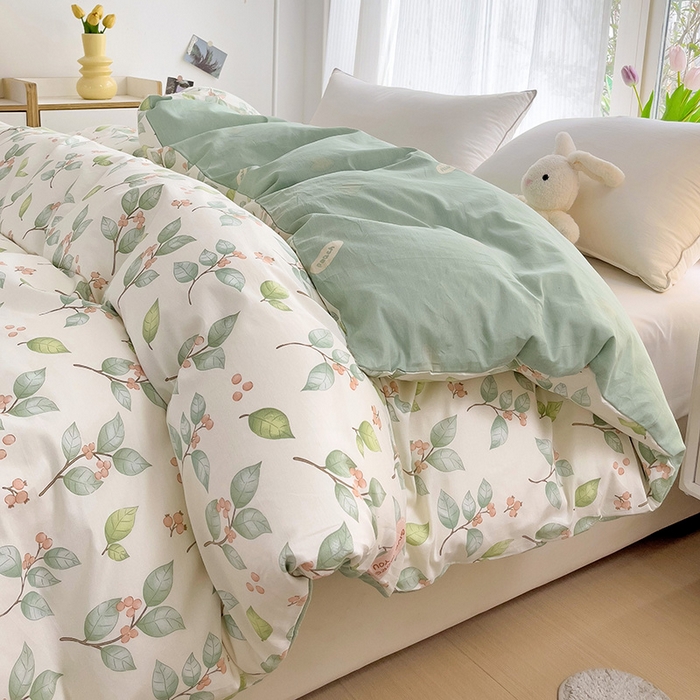 91家纺网 家纺一手货源 找家纺 依庭 2025春夏新款12868全棉纯棉印花卡通系列单被套 被套单件 浮云初梦