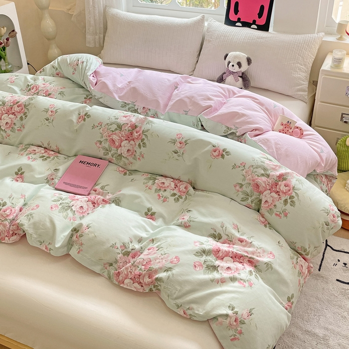 91家纺网 家纺一手货源 找家纺 依庭 2025春夏新款12868全棉纯棉印花卡通系列单被套 被套单件 浮云初梦