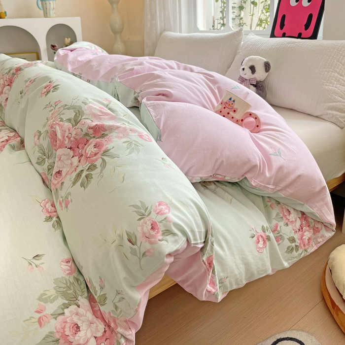 91家纺网 家纺一手货源 找家纺 依庭 2025春夏新款12868全棉纯棉印花卡通系列单被套 被套单件 浮云初梦