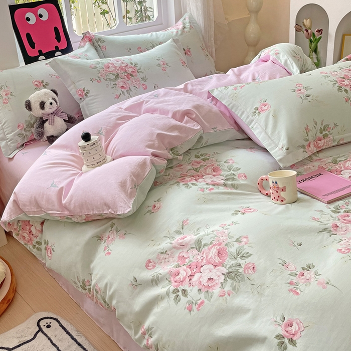 91家纺网 家纺一手货源 找家纺 依庭 2025春夏新款12868全棉纯棉印花卡通系列单被套 被套单件 浮云初梦