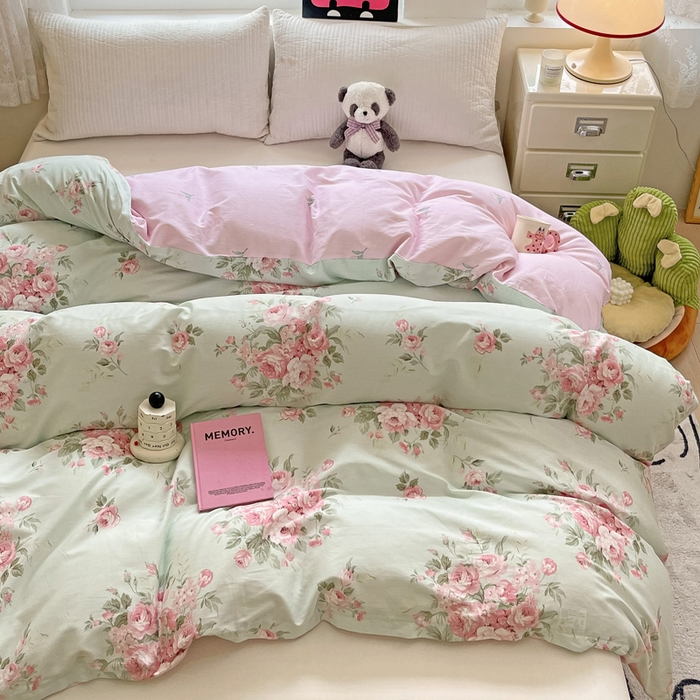 91家纺网 家纺一手货源 找家纺 依庭 2025春夏新款12868全棉纯棉印花卡通系列单被套 被套单件 浮云初梦