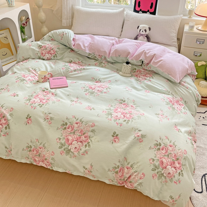 91家纺网 家纺一手货源 找家纺 依庭 2025春夏新款12868全棉纯棉印花卡通系列单被套 被套单件 浮云初梦