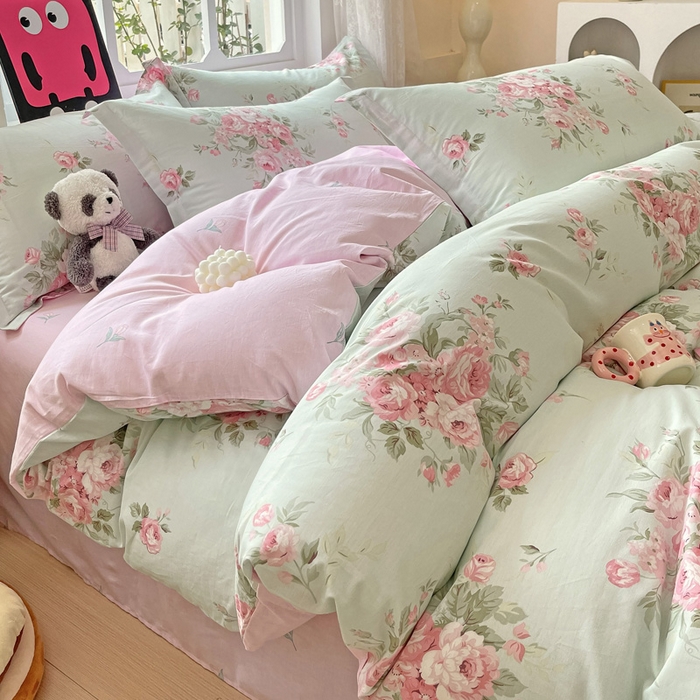 91家纺网 家纺一手货源 找家纺 依庭 2025春夏新款12868全棉纯棉印花卡通系列单被套 被套单件 浮云初梦