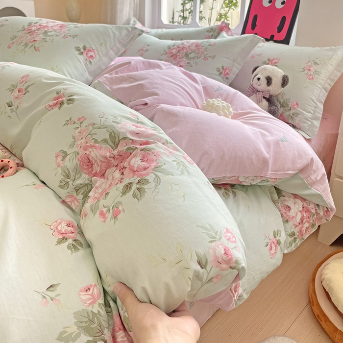 91家纺网 家纺一手货源 找家纺 依庭 2025春夏新款12868全棉纯棉印花卡通系列单被套 被套单件 浮云初梦