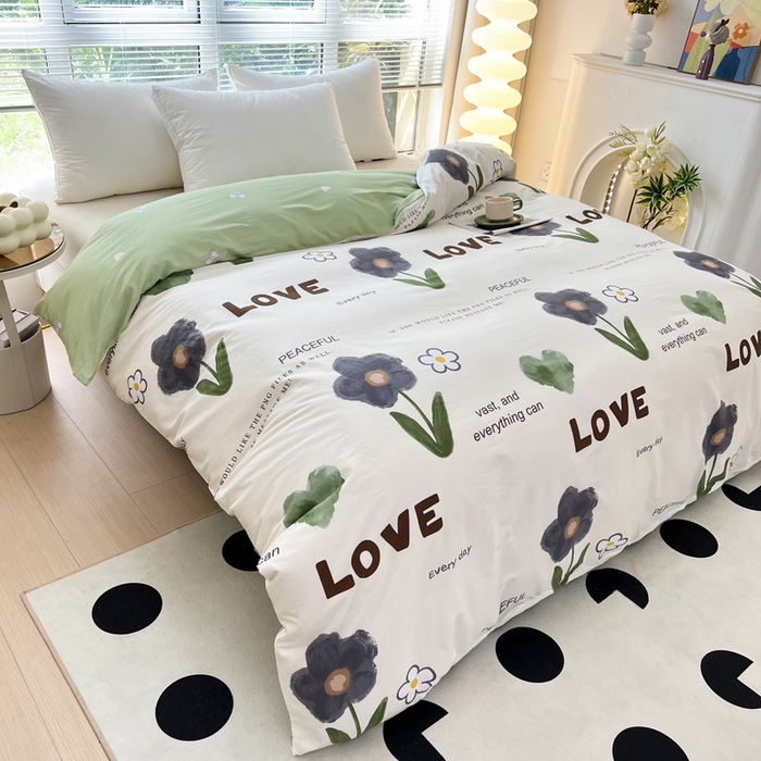 91家纺网 家纺一手货源 找家纺 依庭 2025春夏新款12868全棉纯棉印花卡通系列单被套 被套单件 浮云初梦