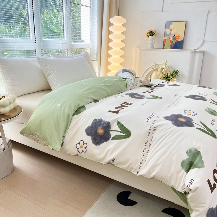 91家纺网 家纺一手货源 找家纺 依庭 2025春夏新款12868全棉纯棉印花卡通系列单被套 被套单件 浮云初梦