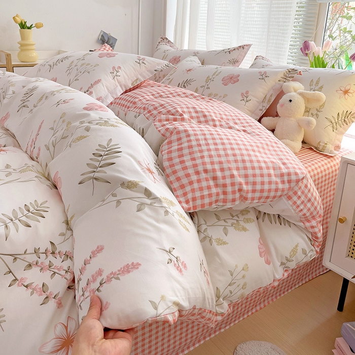 91家纺网 家纺一手货源 找家纺 依庭 2025春夏新款12868全棉纯棉印花卡通系列单被套 被套单件 浮云初梦