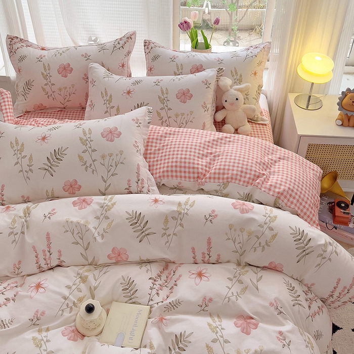 91家纺网 家纺一手货源 找家纺 依庭 2025春夏新款12868全棉纯棉印花卡通系列单被套 被套单件 浮云初梦