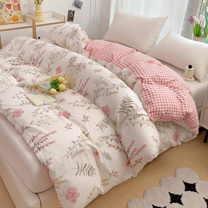 91家纺网 家纺一手货源 找家纺 依庭 2025春夏新款12868全棉纯棉印花卡通系列单被套 被套单件 浮云初梦