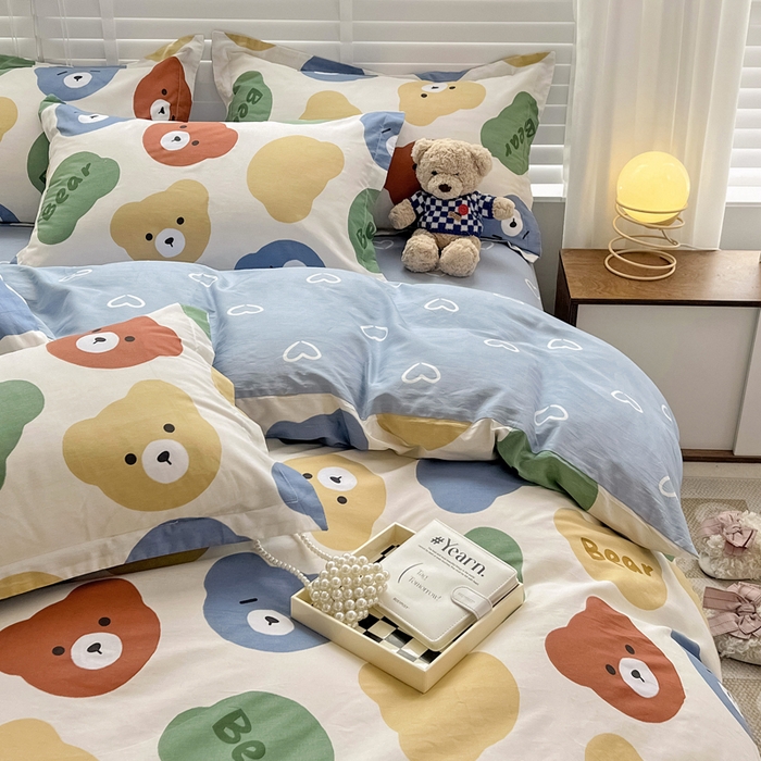 91家纺网 家纺一手货源 找家纺 依庭 2025春夏新款12868全棉纯棉印花卡通系列单被套 被套单件 浮云初梦