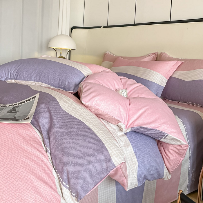 91家纺网 家纺一手货源 找家纺 依庭 2025春夏新款12868全棉纯棉印花卡通系列单被套 被套单件 浮云初梦