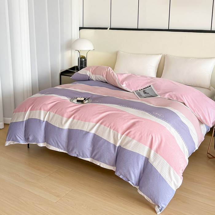 91家纺网 家纺一手货源 找家纺 依庭 2025春夏新款12868全棉纯棉印花卡通系列单被套 被套单件 浮云初梦