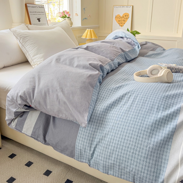 91家纺网 家纺一手货源 找家纺 依庭 2025春夏新款12868全棉纯棉印花卡通系列单被套 被套单件 浮云初梦