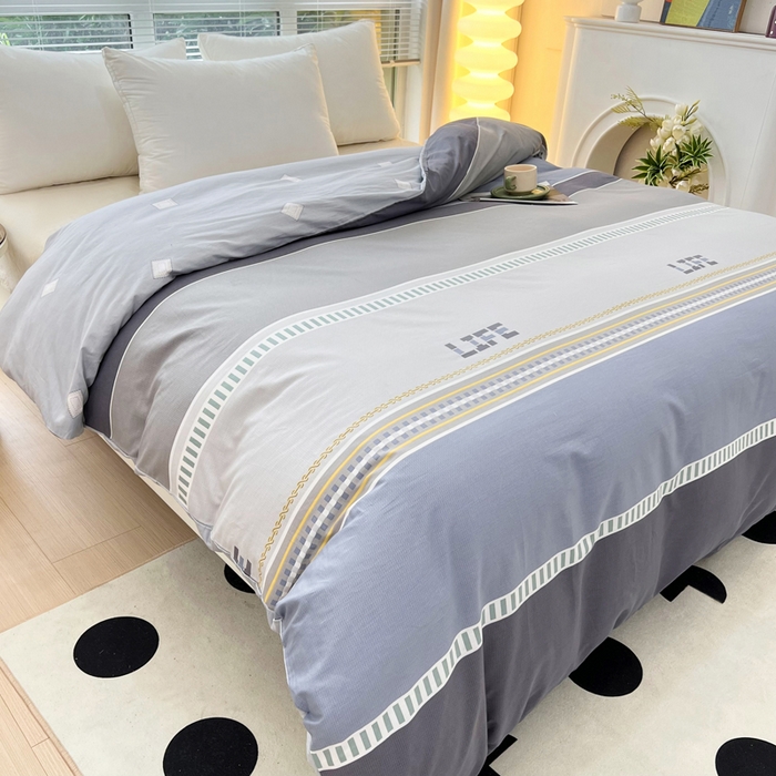 91家纺网 家纺一手货源 找家纺 依庭 2025春夏新款12868全棉纯棉印花卡通系列单被套 被套单件 浮云初梦