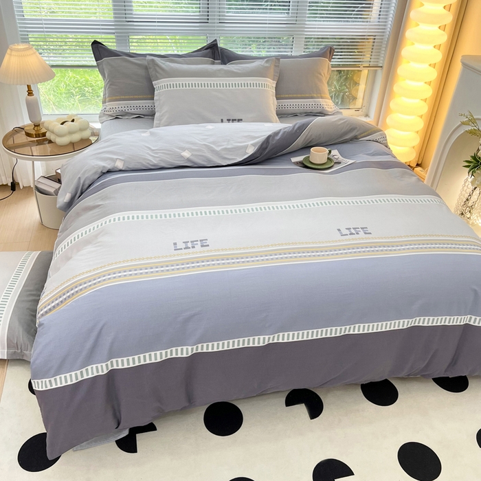 91家纺网 家纺一手货源 找家纺 依庭 2025春夏新款12868全棉纯棉印花卡通系列单被套 被套单件 浮云初梦