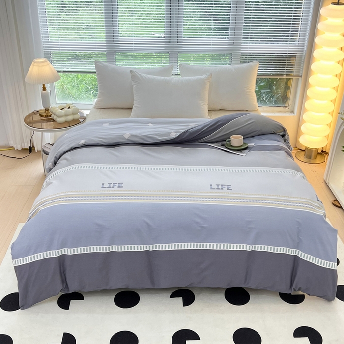 91家纺网 家纺一手货源 找家纺 依庭 2025春夏新款12868全棉纯棉印花卡通系列单被套 被套单件 浮云初梦