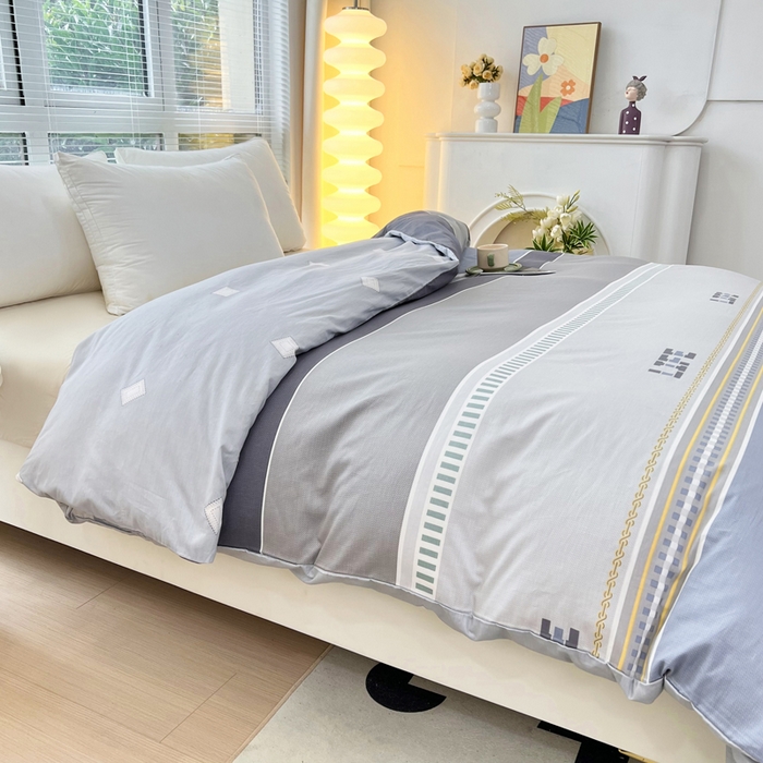 91家纺网 家纺一手货源 找家纺 依庭 2025春夏新款12868全棉纯棉印花卡通系列单被套 被套单件 浮云初梦