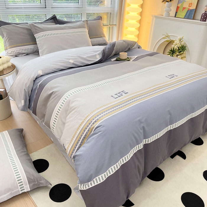 91家纺网 家纺一手货源 找家纺 依庭 2025春夏新款12868全棉纯棉印花卡通系列单被套 被套单件 浮云初梦