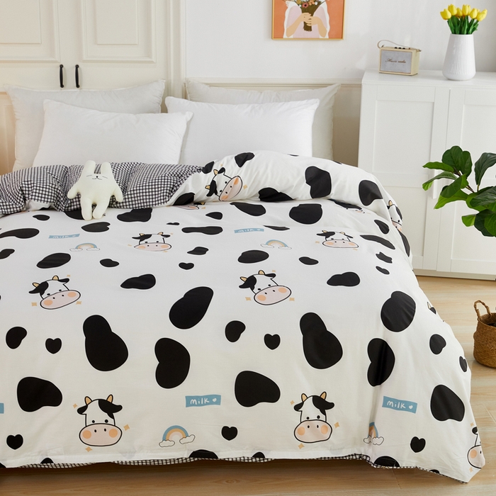 91家纺网 家纺一手货源 找家纺 依庭 2025春夏新款12868全棉纯棉印花卡通系列单被套 被套单件 浮云初梦