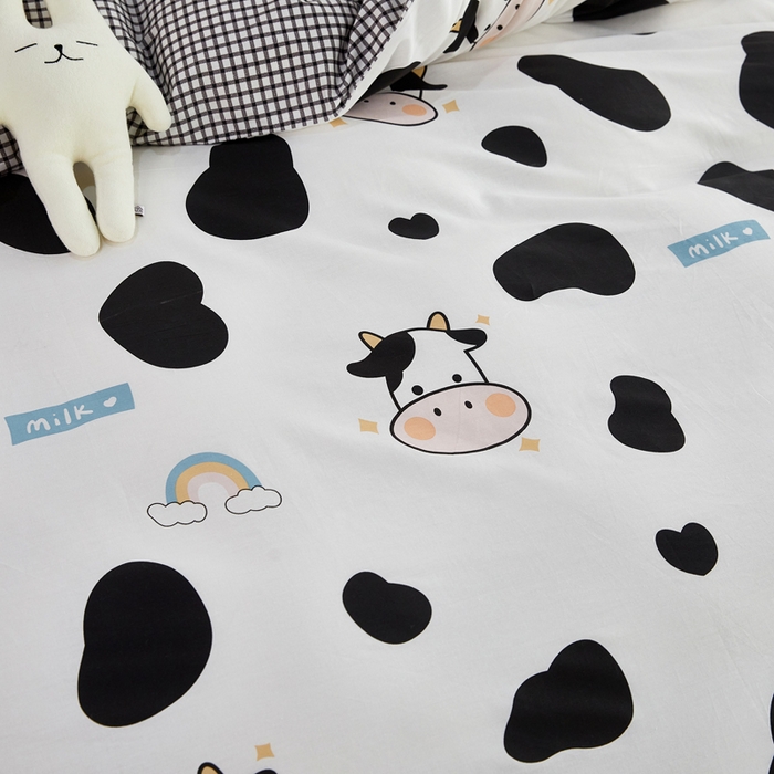 91家纺网 家纺一手货源 找家纺 依庭 2025春夏新款12868全棉纯棉印花卡通系列单被套 被套单件 浮云初梦